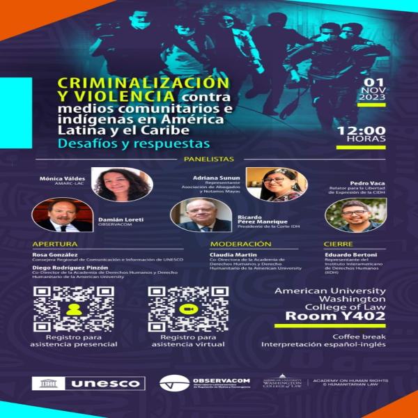 Conversatorio: Criminalización y Violencia contra medios comunitarios e indígenas en América Latina y el Caribe: Desafíos y respuestas 