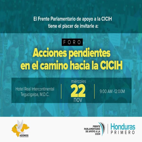 Foro: Acciones pendientes en el camino hacia la CICIH 