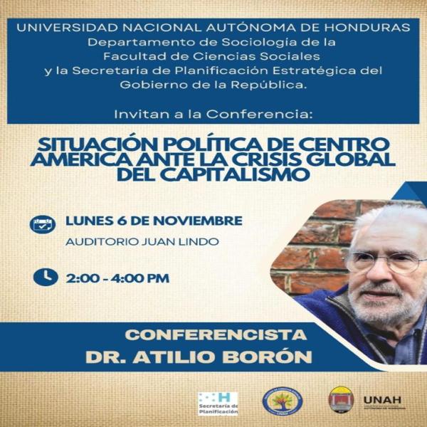 Conferencia: Situación Política de Centro América ante la Crisis Global del Capitalismo 