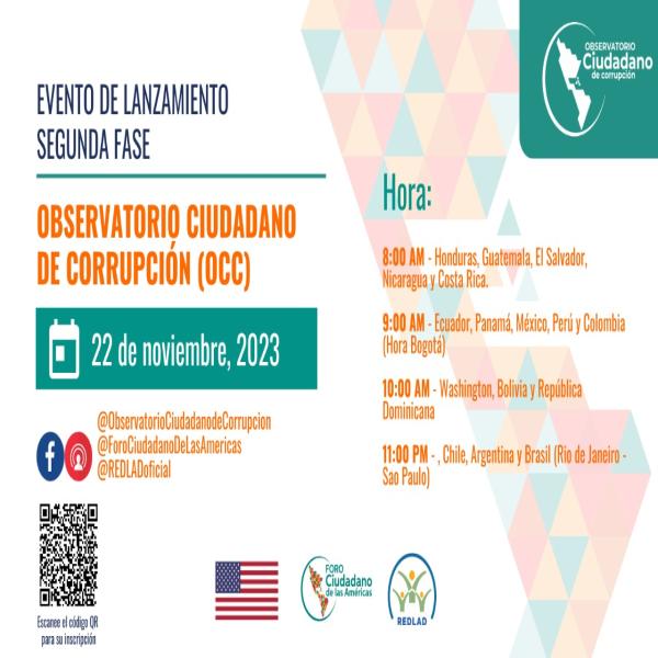 Lanzamiento de la Segunda Fase del Observatorio Ciudadano de Corrupción (OCC)