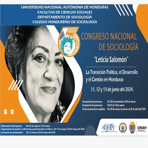 Inscripciones: Congreso Nacional de Sociología “Leticia Salomón”: La transición política, el desarrollo y el cambio en Honduras 
