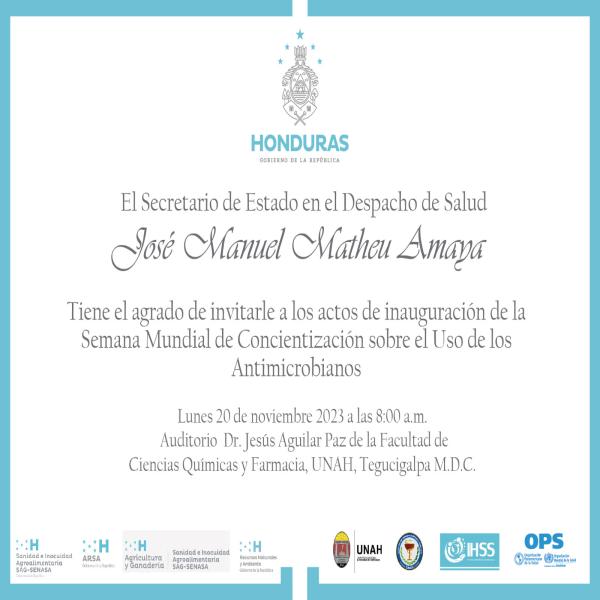 Inauguración de la semana mundial de concientización sobre el uso de los antimicrobianos