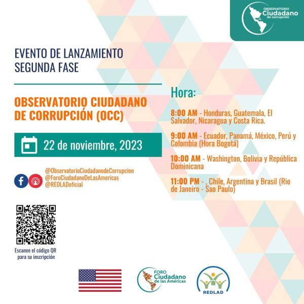Evento de Lanzamiento segunda fase: Observatorio Ciudadano de Corrupción (OCC) 