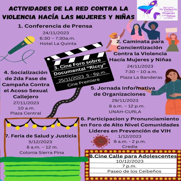 Conferencia de Prensa: Actividades de la Red contra la Violencia hacía las mujeres y niñas 