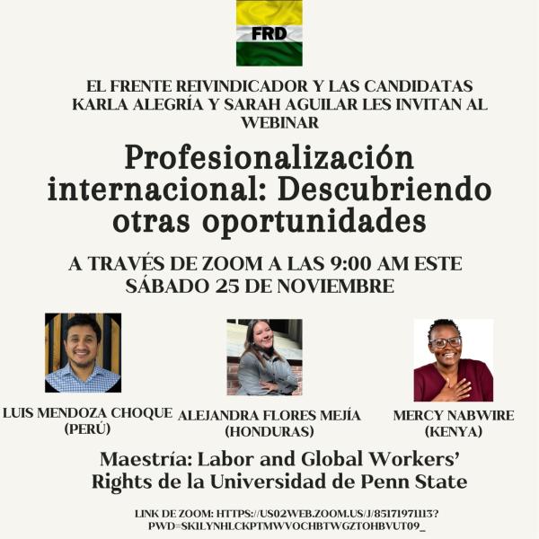 Webinar: Profesionalización internacional: Descubriendo otras oportunidades 