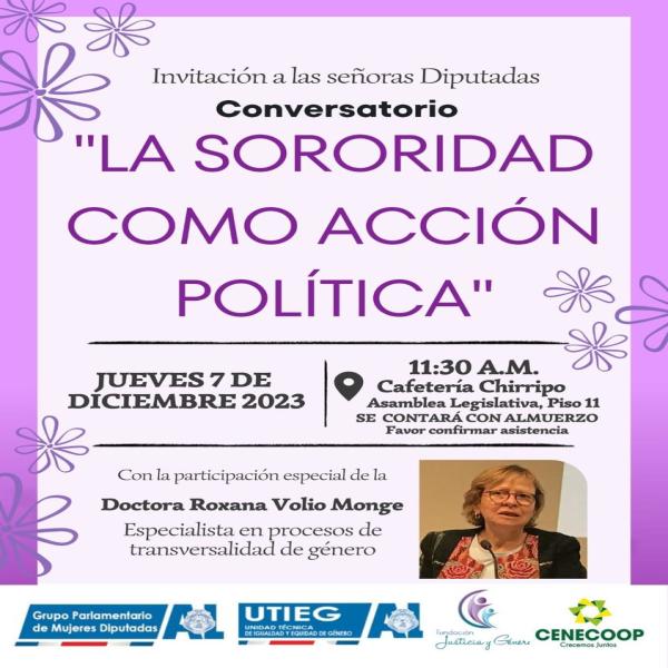 Conversatorio: "La sororidad como acción política”
