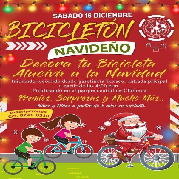 Bicicletón Navideño en Choloma, Cortés 