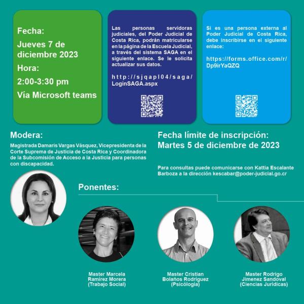 Conferencia Virtual: Derechos Humanos y la capacidad jurídica de las personas con discapacidad 