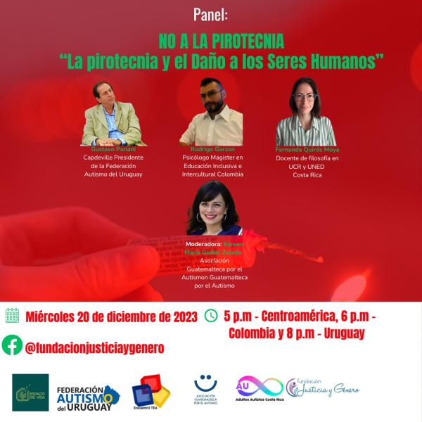 Panel: No a la pirotecnia “La pirotecnia y el daño a los seres humanos”  