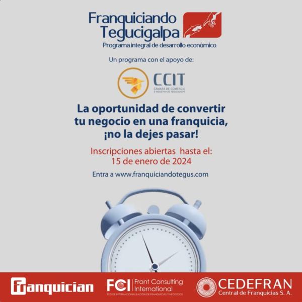 Inscríbete en el programa Franquiciando Tegucigalpa