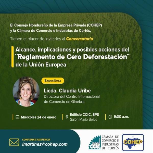 Conversatorio: "Alcance, implicaciones y posibles acciones del reglamento de cero deforestación de la Unión Europea"