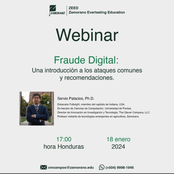 Webinar: Fraude Digital: Una introducción a los ataques comunes y recomendaciones 