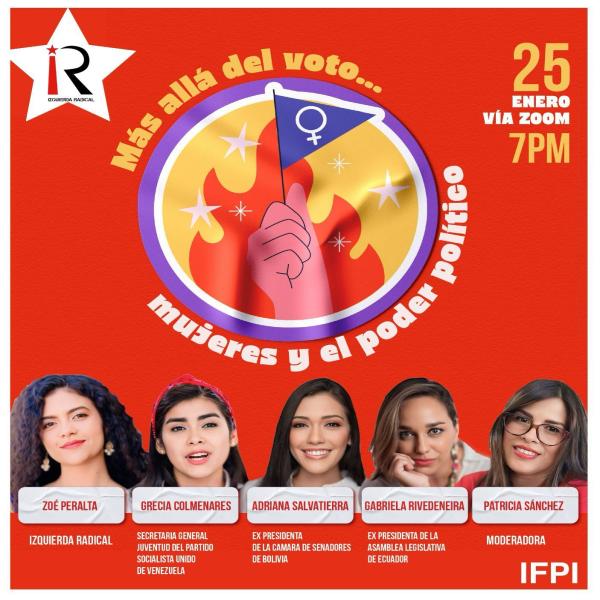 Foro virtual: “Más allá del voto, mujeres y el poder político”