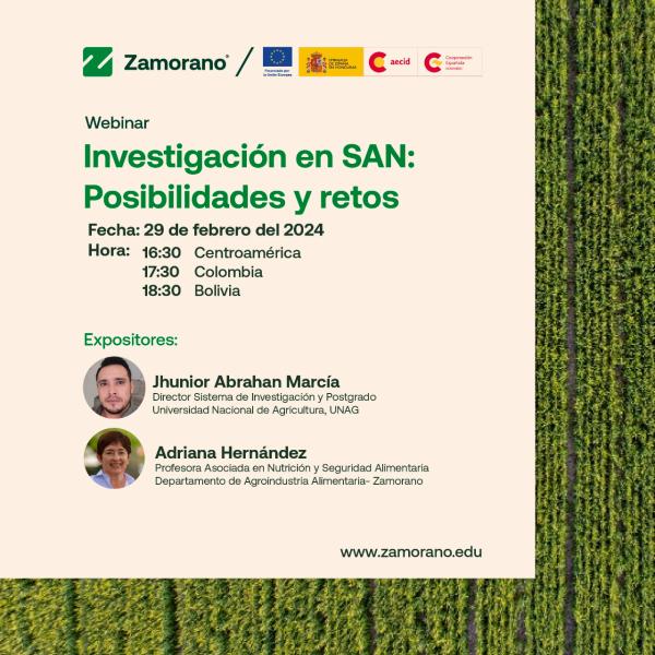 Webinar: Investigación en SAN: Posibilidades y retos 