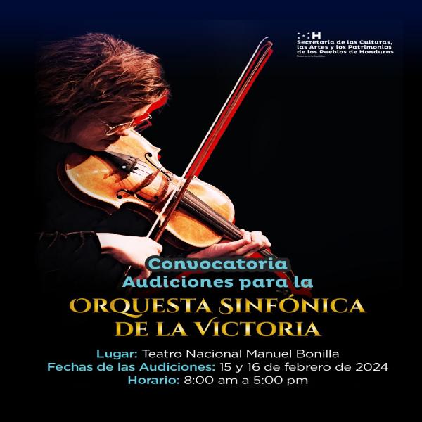 Se abre convocatoria a audiciones para formar parte de la Orquesta Sinfónica de la Victoria