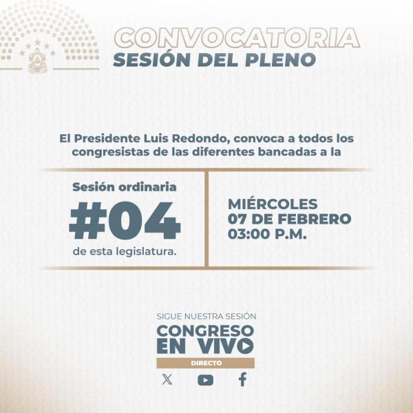 Convocatoria a Sesión Ordinaria #04