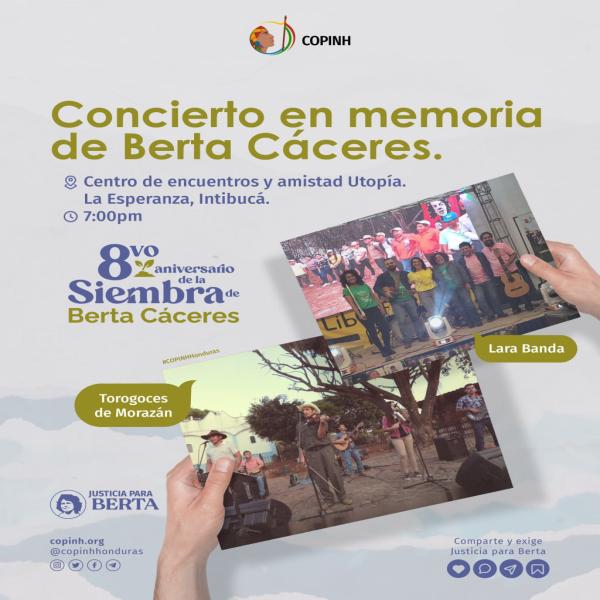 Concierto en memoria de Berta Cáceres