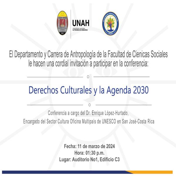 Conferencia “Derechos Culturales y la Agenda 2030”