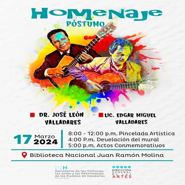 Homenaje póstumo a dos grandes de la música hondureña, José León Valladares y Edgar Miguel Valladares