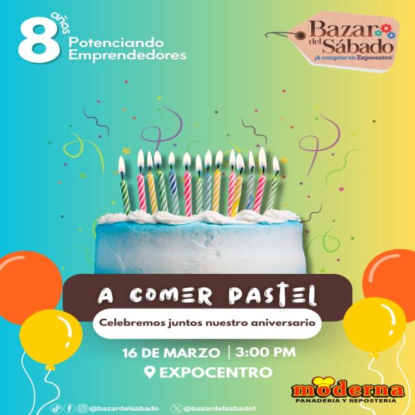 A comer pastel en el Bazar del Sábado – SPS