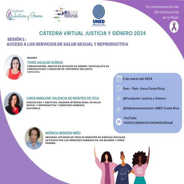 Cátedra virtual Justicia y Género 2024: Acceso A Los Servicios De Salud Mental y Reproductiva 