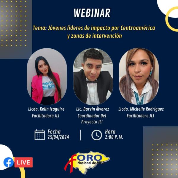 Webinar: "Jóvenes líderes de impacto por Centroamérica y zonas de intervención"