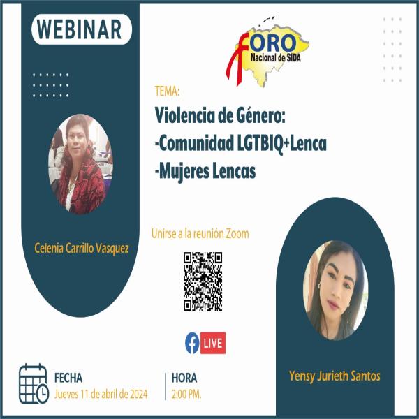 Foro: Violencia de Género: Comunidad LGTBI+Lenca / Mujeres Lencas 
