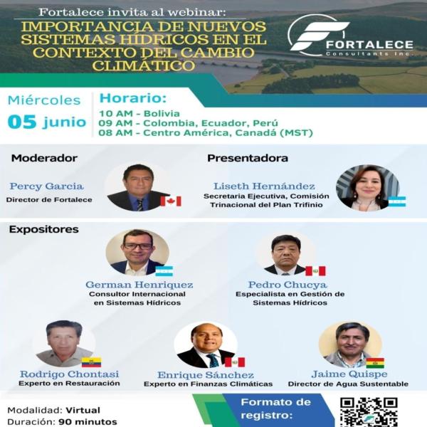 Webinar: Importancia de nuevos sistemas hídricos en el contexto del cambio climático 