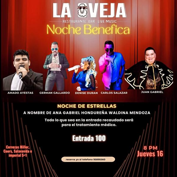 Concierto benéfico por Waldina Mendoza la Ana Gabriel hondureña 