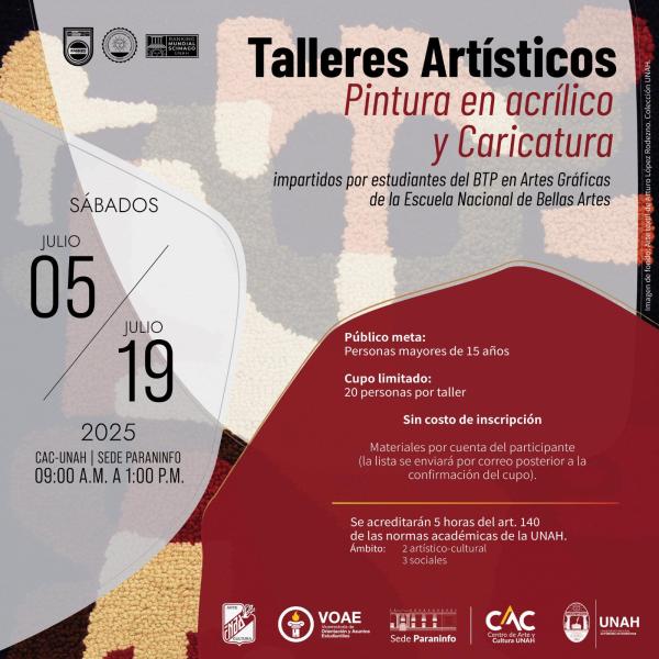 Taller Artístico: Pintura en Acrílico y Caricatura 