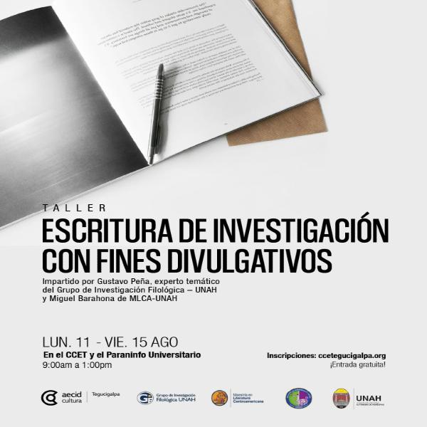 Taller de Escritura de investigación con fines divulgativos