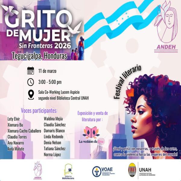 Festival Literario: Grito de Mujer sin Fronteras 2026