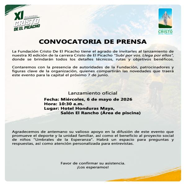 Lanzamiento de nuestra XI Carrera en beneficio del proyecto social Umbrales de la Esperanza