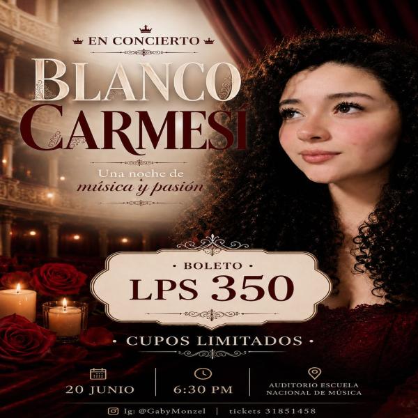 Concierto: Blanco Carmesi- Una noche de música y pasión 