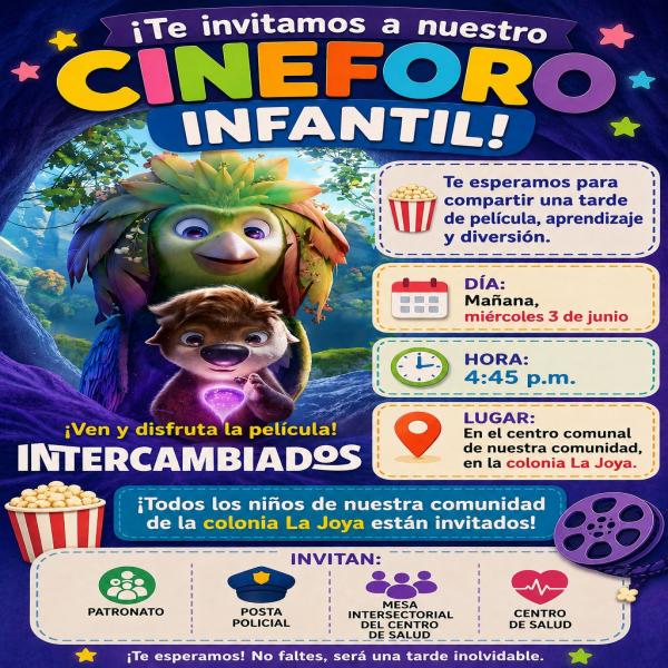 Cineforo Infantil y proyección de la película Intercambiados 