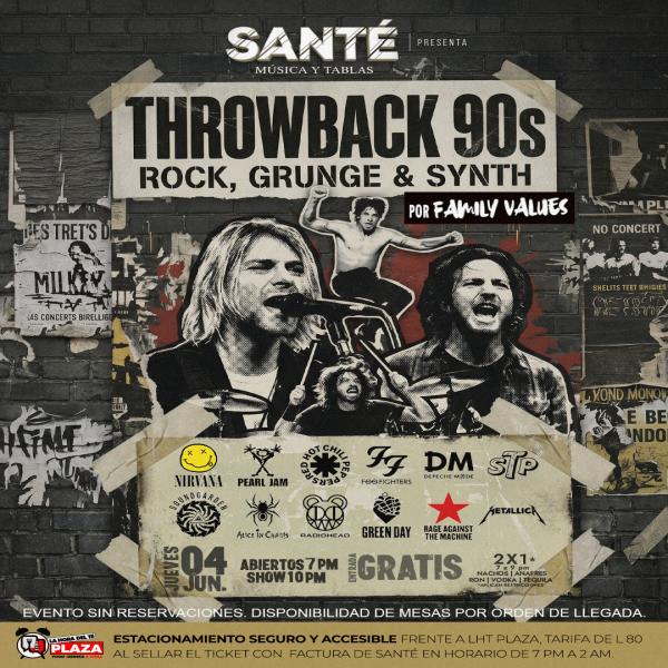 Throwback 90s rock, grunge & synth: el soundtrack de la década noventera 
