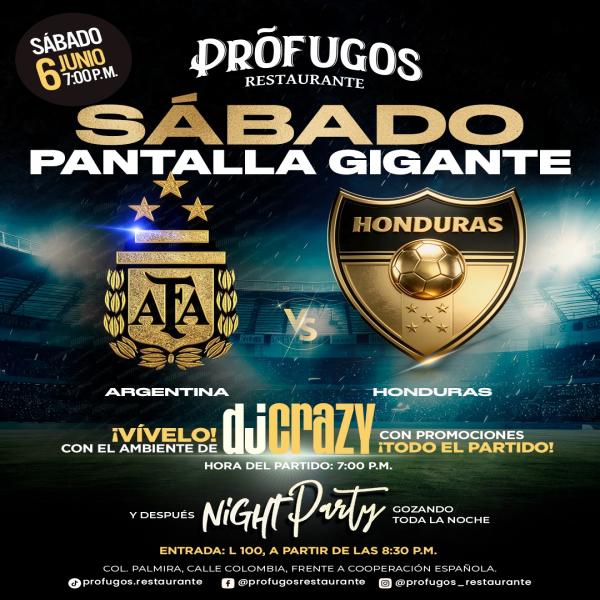¡Argentina vs Honduras! en pantalla gigante 