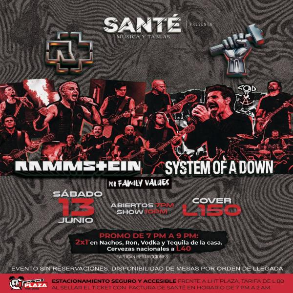 Tributo a System of a Down y Rammstein