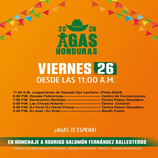 AGAS 2026: Actividades 26 de junio 