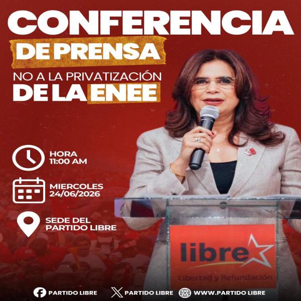 Conferencia de prensa: No a la privatización de la ENEE 