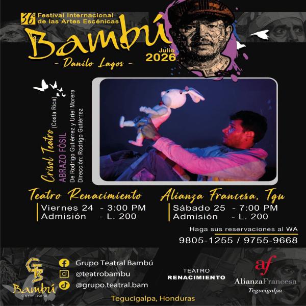 El Festival Bambú se despide con la participación de Crisol Teatro “Abrazo Fósil" 