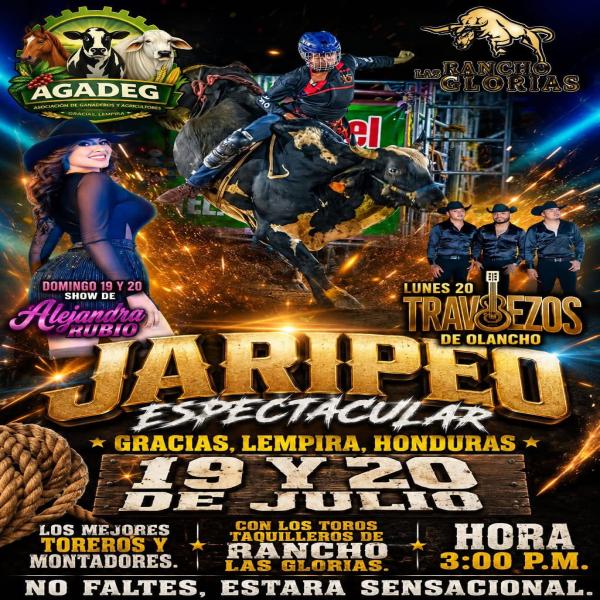 Jaripeo con Alejandra Rubio y Los Trabiezos de Olancho 
