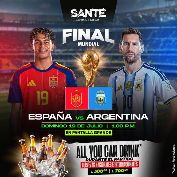 ¿España o Argentina? Disfruta del partido en pantalla gigante 