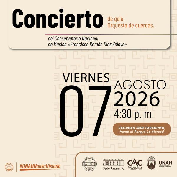 Concierto de gala de la Orquesta de Cuerdas del Conservatorio Nacional de Música «Francisco Ramón Díaz Zelaya» 